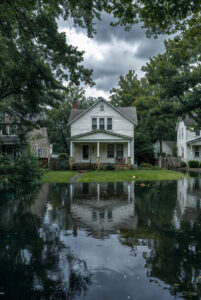 Flooding at homes in Lakeview