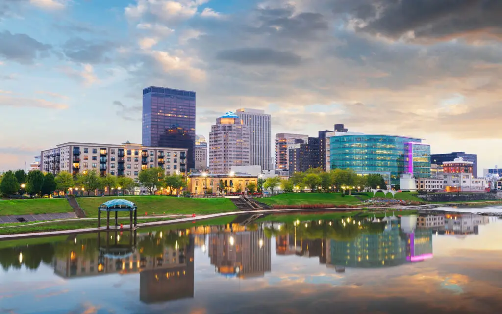 Ingram Insurance Group - Cityscape on the Miami River in Dayton